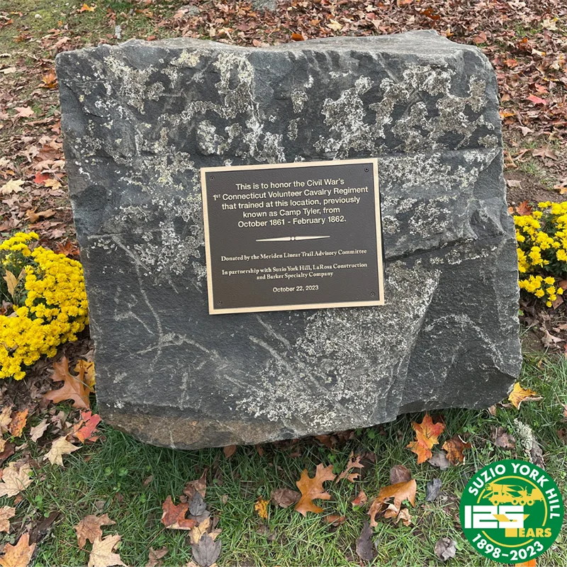 Close up of Memorial Plaque